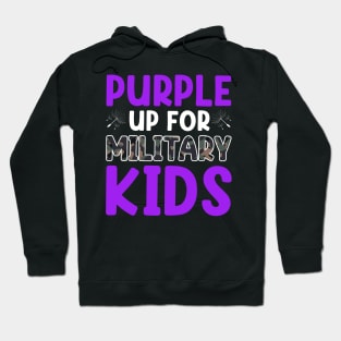 Purple Up For Military Kids Military Child Month USA Hoodie